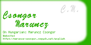 csongor maruncz business card